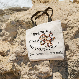 Cadou Personalizat Geanta Canvas Tote Bag - Maimutareala