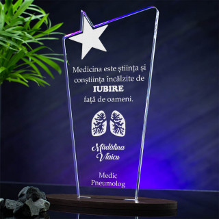 Trofeu Medici, Pneumolog, Medic, Cadou personalizat