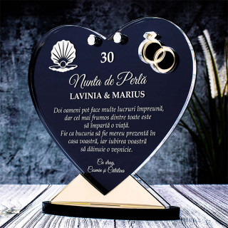 Trofeu Nunta de Perla, Impartim o viata, Cadou personalizat Unio
